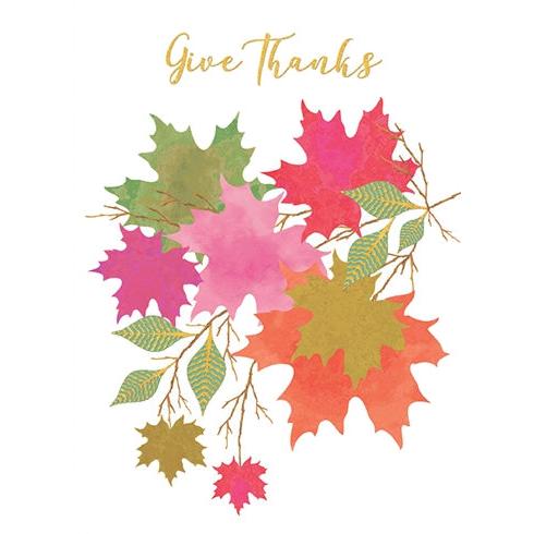 Fall Leaves Holiday Card