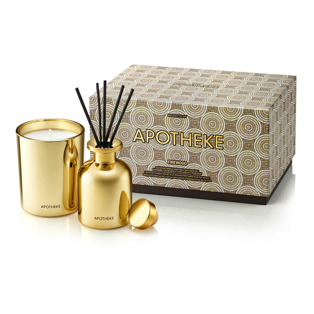 Firewood Luxury Mini Candle And Reed Diffuser Duo Set