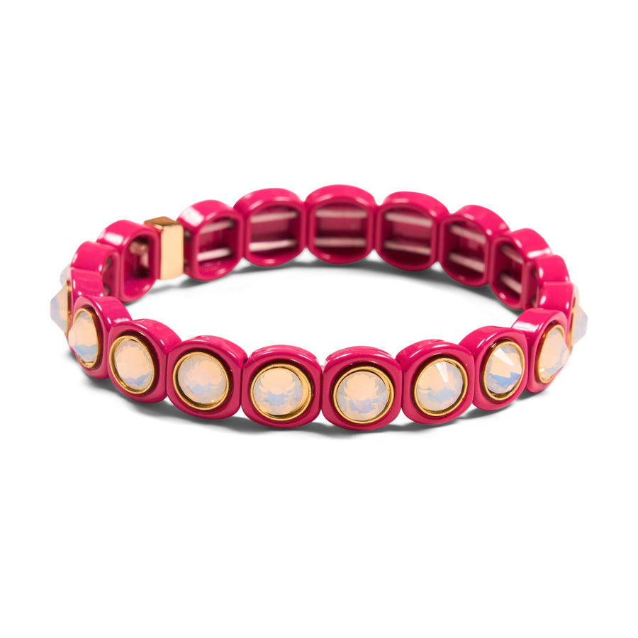 Aspen Jewel Bracelet - Fuchsia & Clear