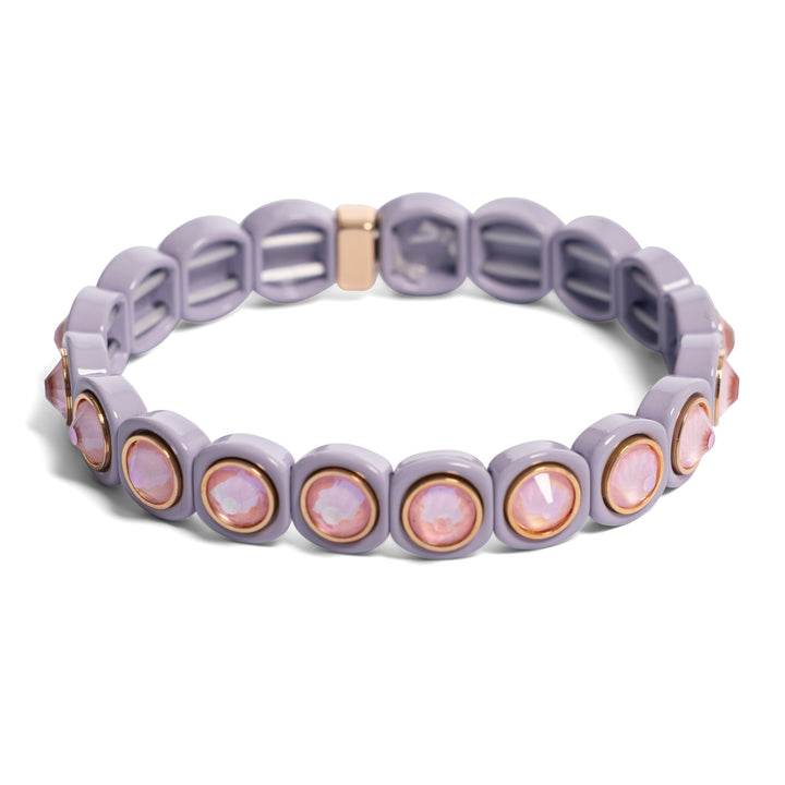 Aspen Jewel Bracelet - Lavender With Pink Stone