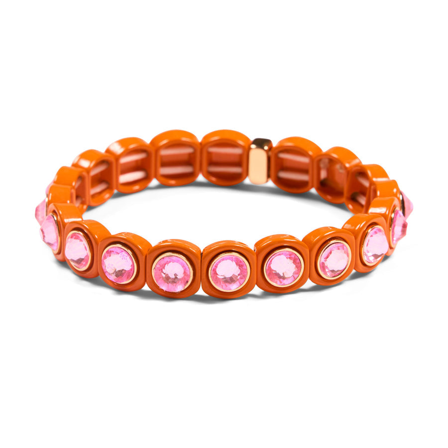 Aspen Jewel Bracelet - Orange & Pink