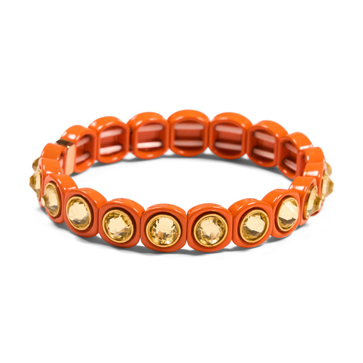 Aspen Jewel Bracelet - Orange With Yellow Stone