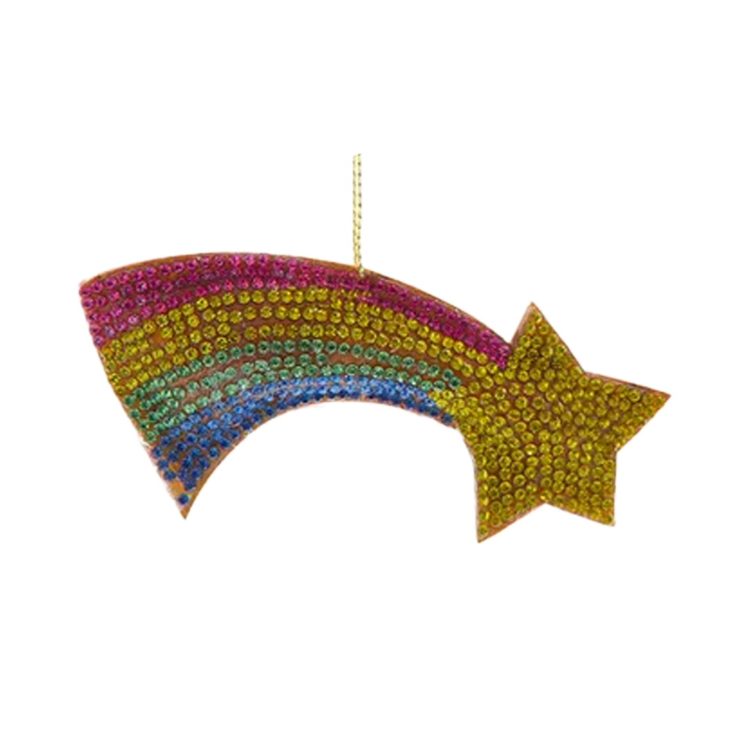 Bedazzled Rainbow Ornament - Shooting Star
