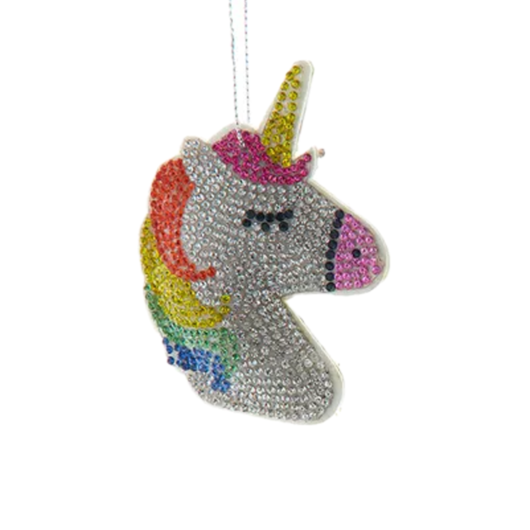 Bedazzled Rainbow Ornament - Unicorn