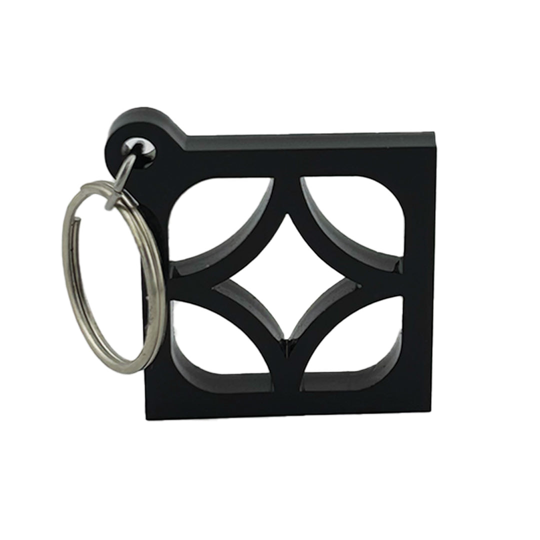 Palm Springs Breeze Block Key Chain - Black