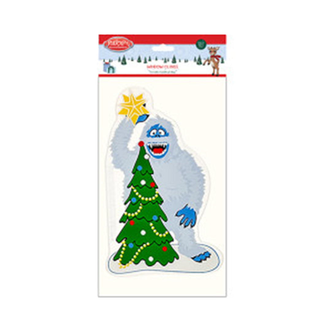 Rudolph Two Sided Window Clings - Bumble With Tree