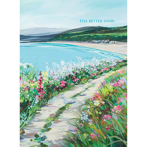 Path To Benllech Get Well Greeting Card
