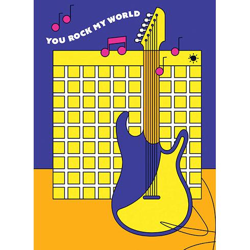 You Rock My World Valentine's Day Greeting Card