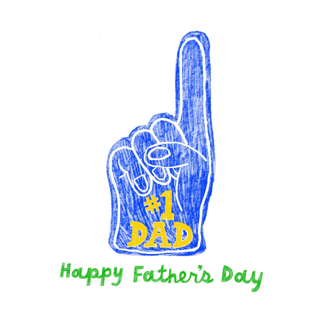 #1 Dad Risograph Card