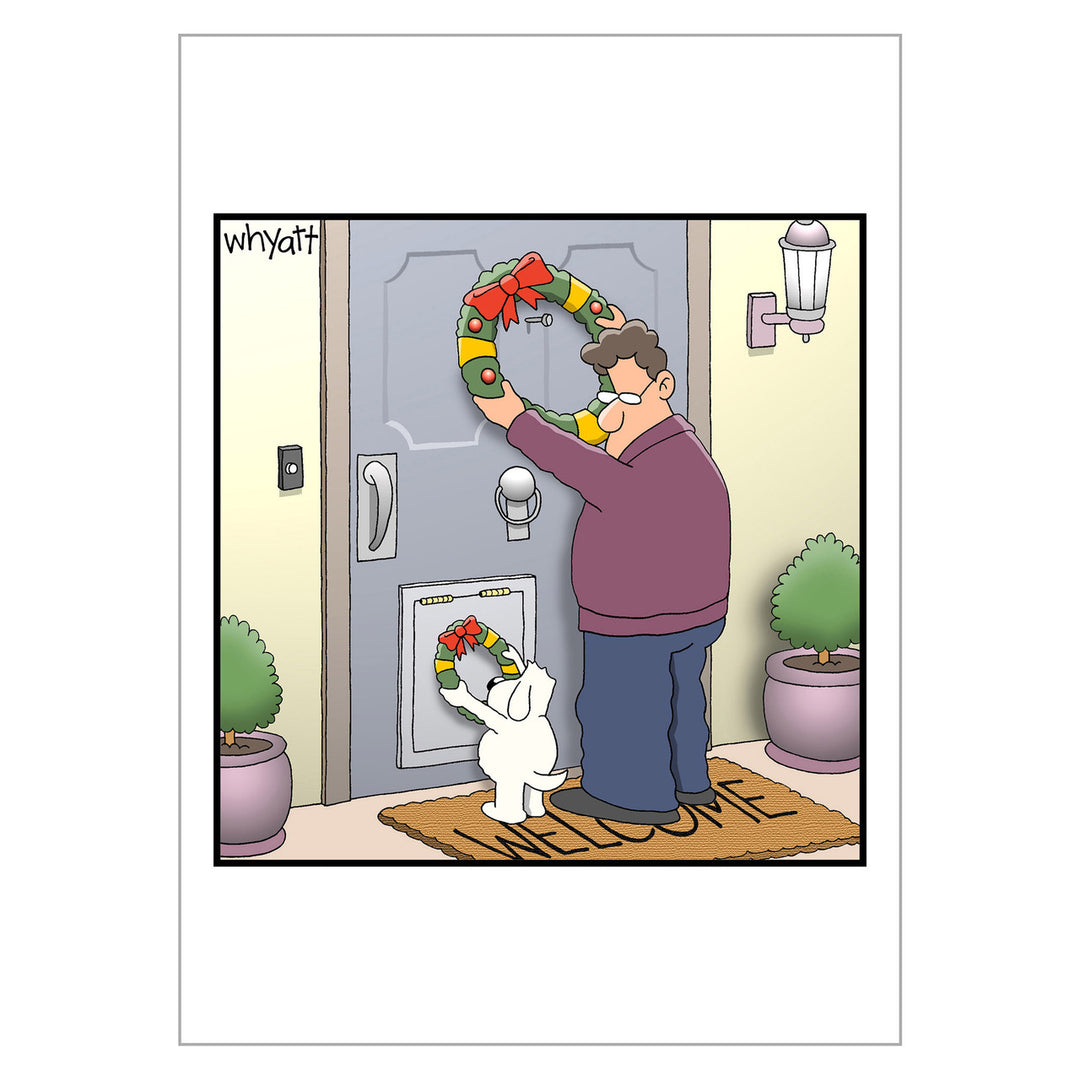 Doggie Wreath Holiday Card