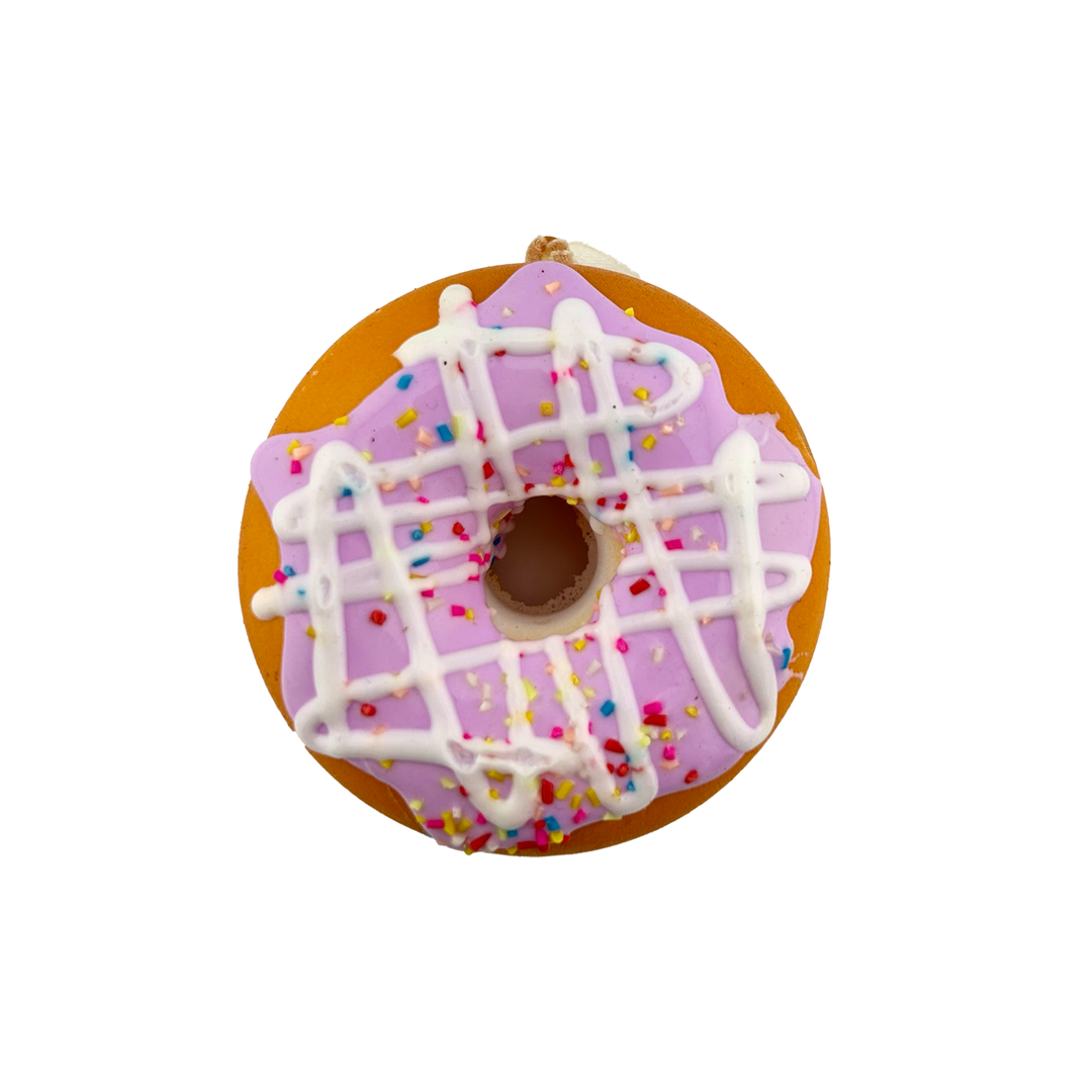 Foam Donut Ornament - Pink Frosting With Rainbow Sprinkles