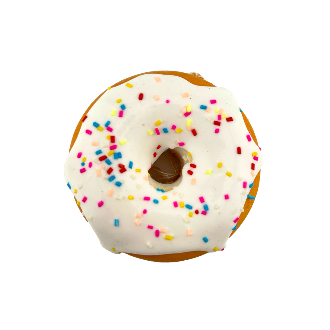 Foam Donut Ornament - White Frosting With Rainbow Sprinkles