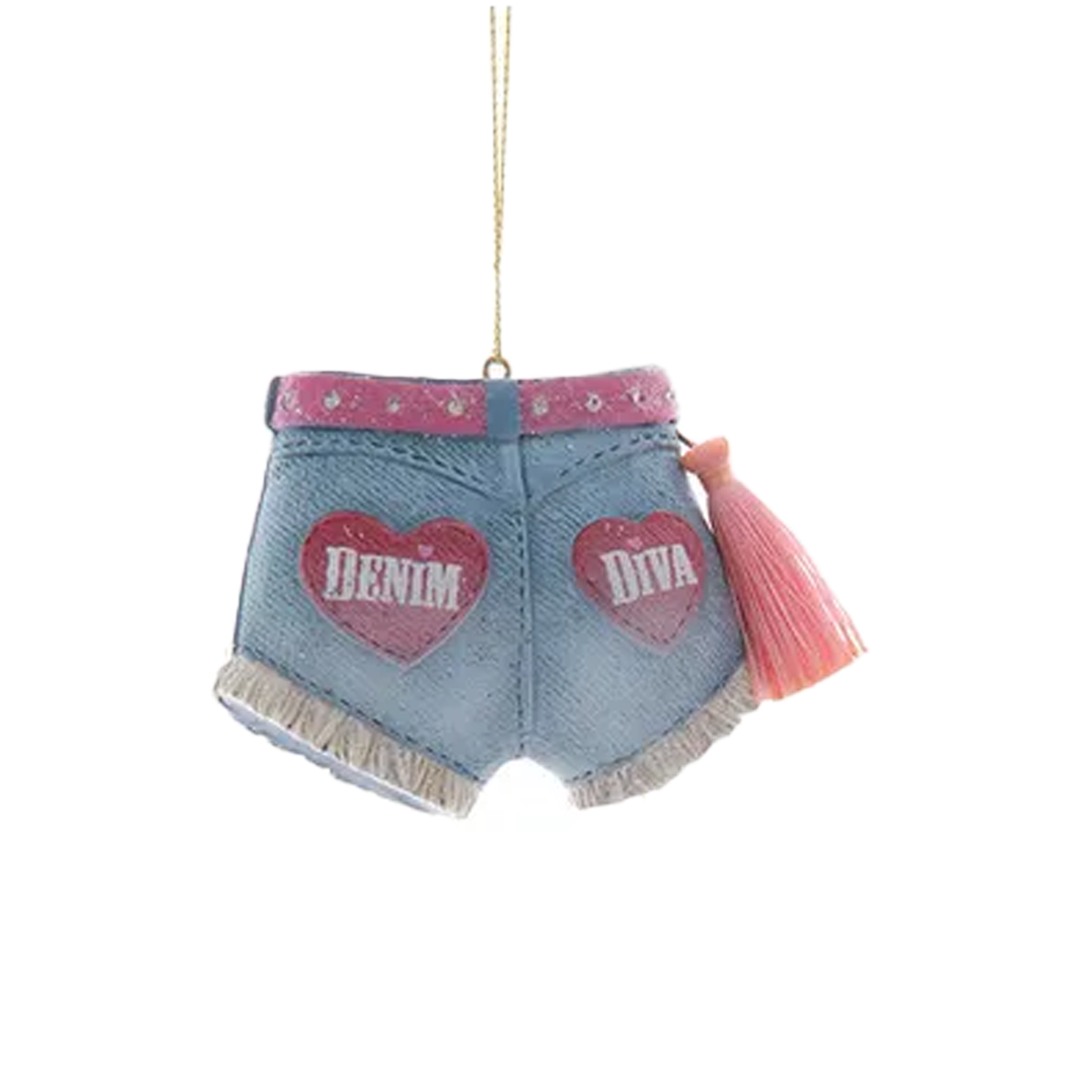 Cowboy Shorts Ornament - Blue