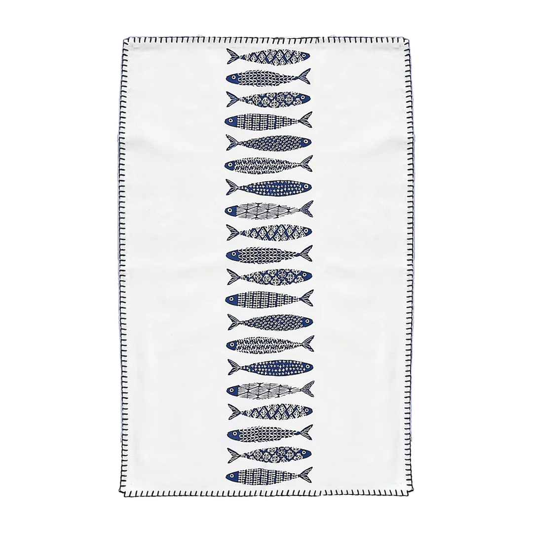 Fish Dish Towel - White Fish