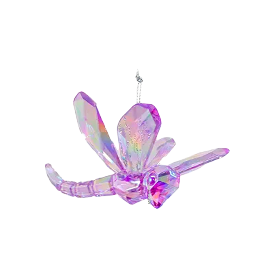 Colorful Dragonfly Ornament - Purple