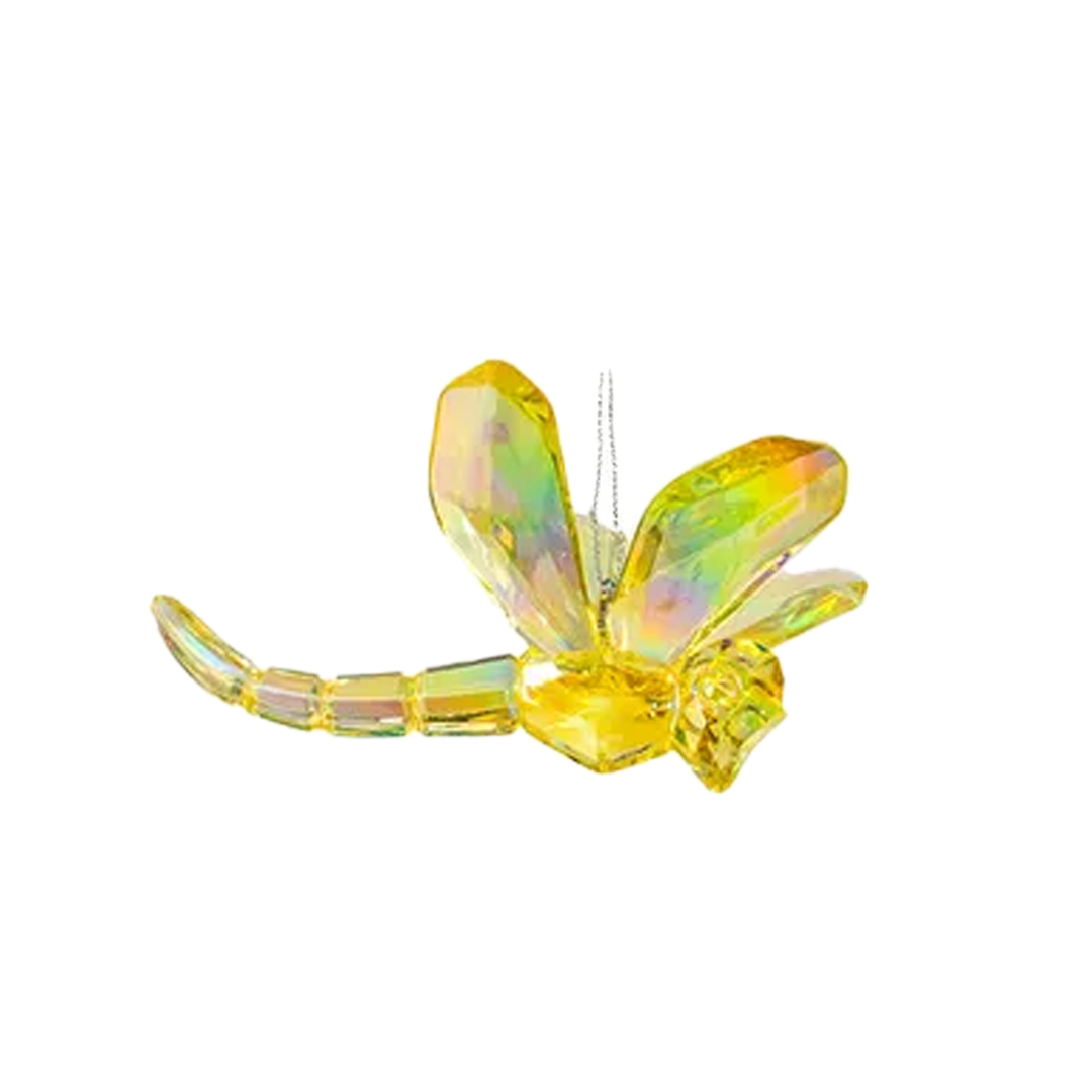 Colorful Dragonfly Ornament - Yellow