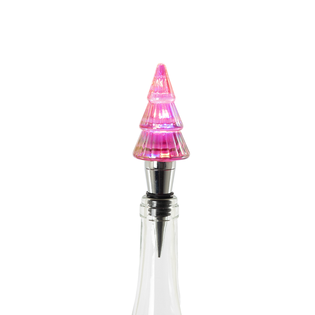 Lit Tree Shape Bottle Stopper - Purple