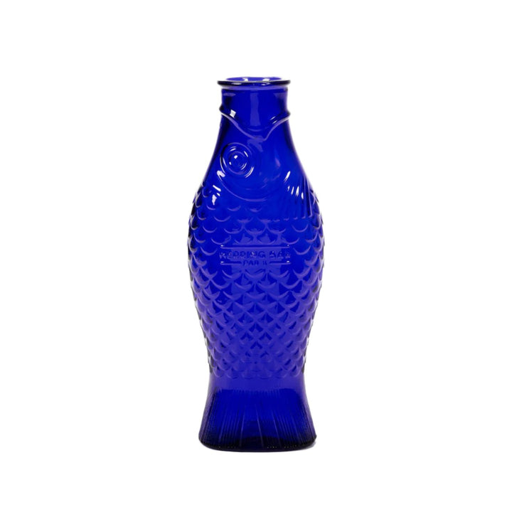 Cobalt Blue Fish + Fish Bottle
