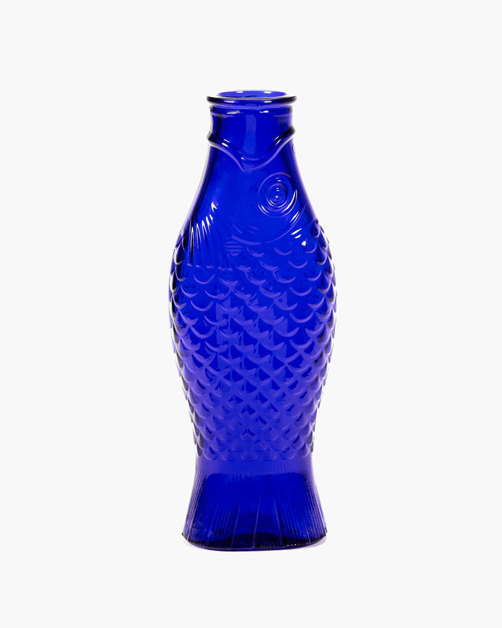 Cobalt Blue Fish + Fish Bottle