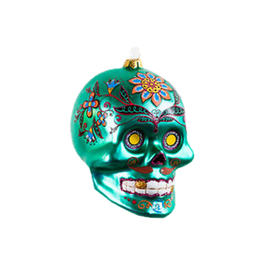 El Muerto Head Ornament - Turquoise