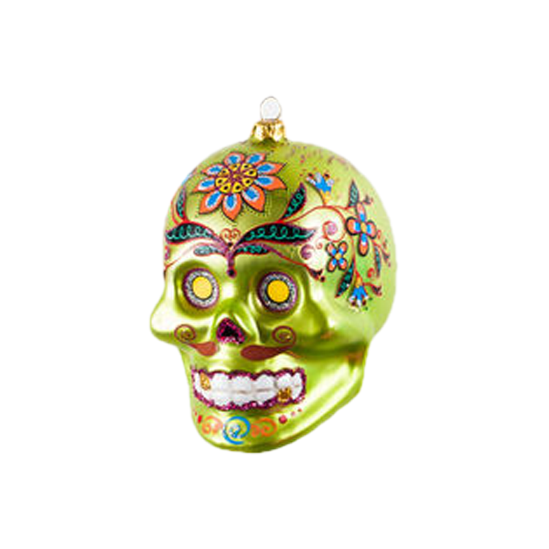 El Muerto Head Ornament - Green