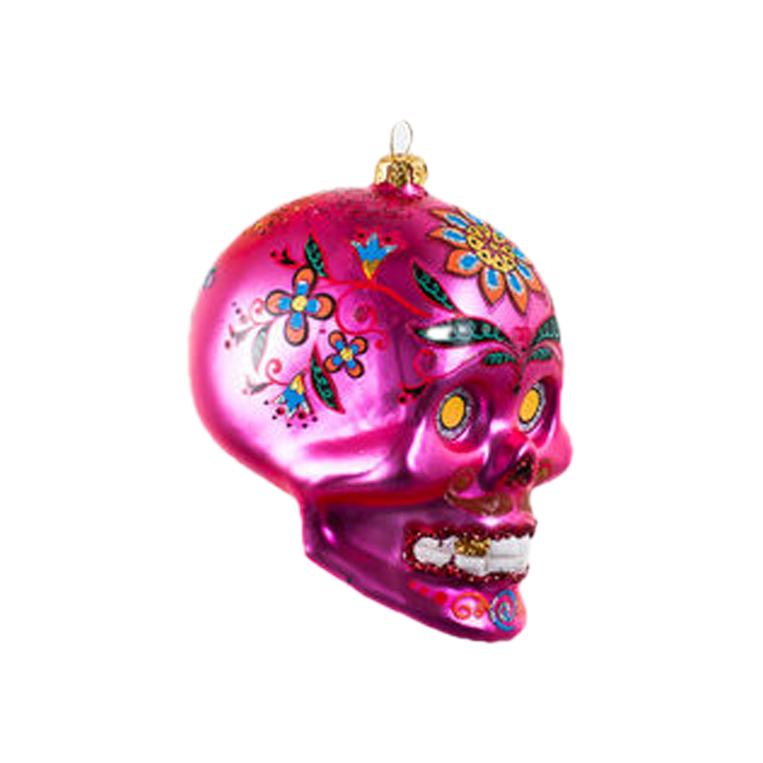 El Muerto Head Ornament - Pink