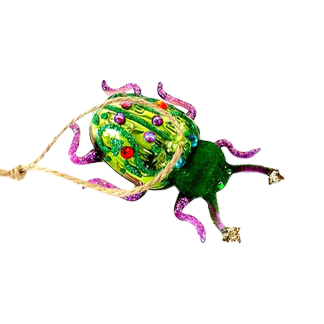 Forest Floor Bugs Ornament - Green & Purple