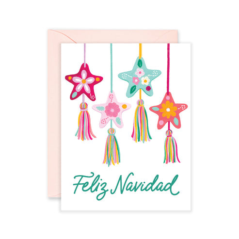Feliz Navidad Felt Ornaments Holiday Card