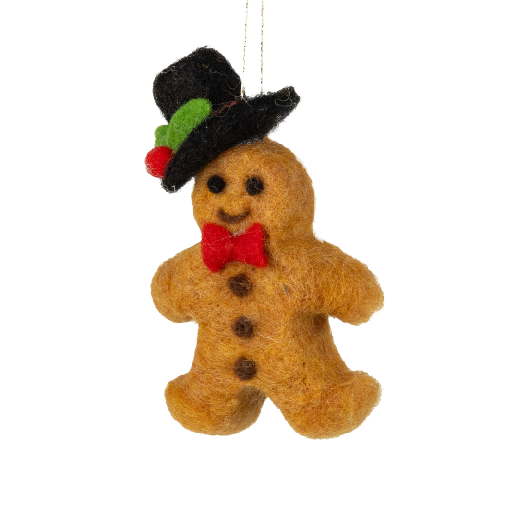Gingerbread Felt Ornament - Top Hat