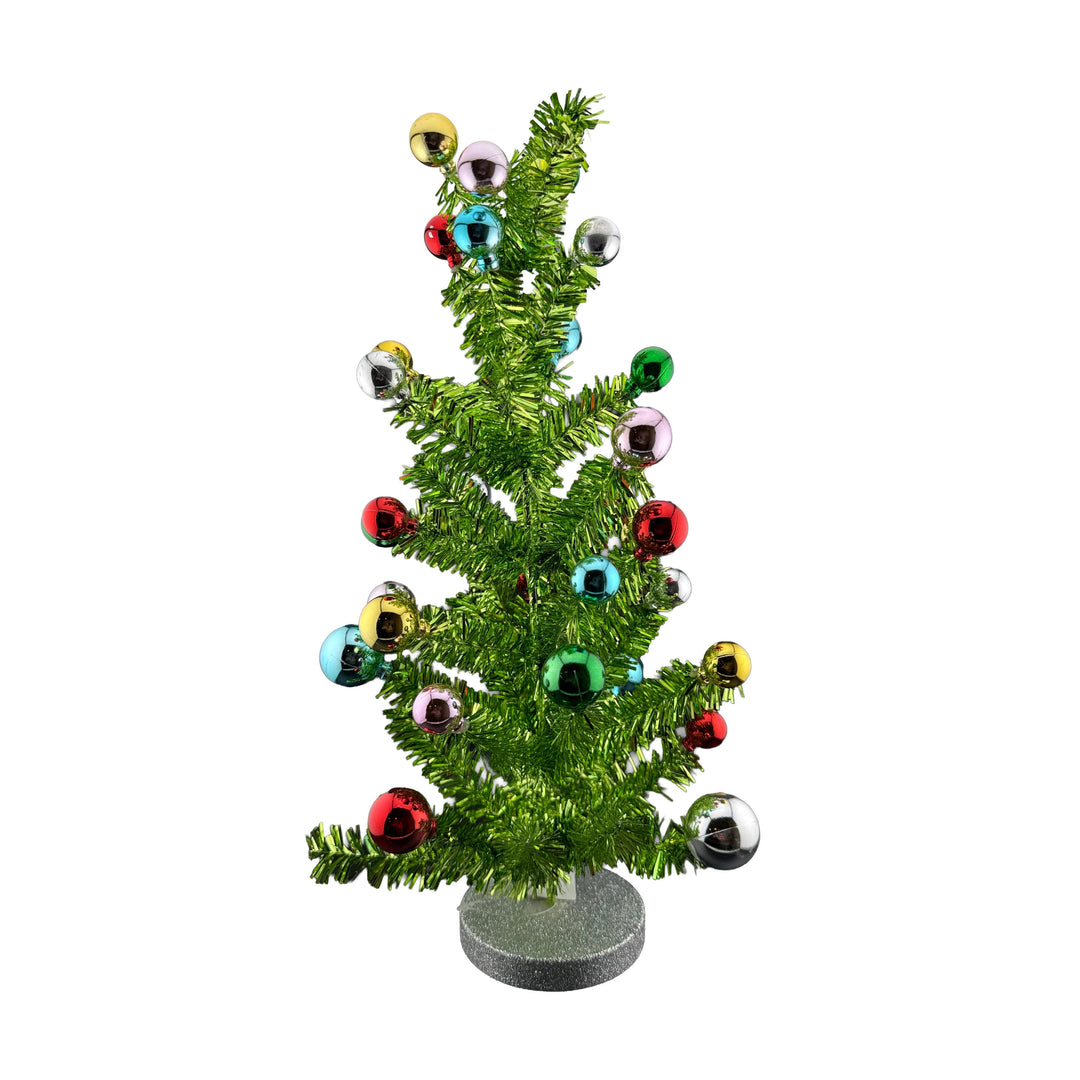 Tinsel Tabletop Tree - Green