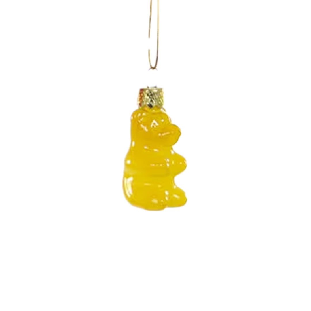Rainbow Gummy Bear Ornament - Yellow