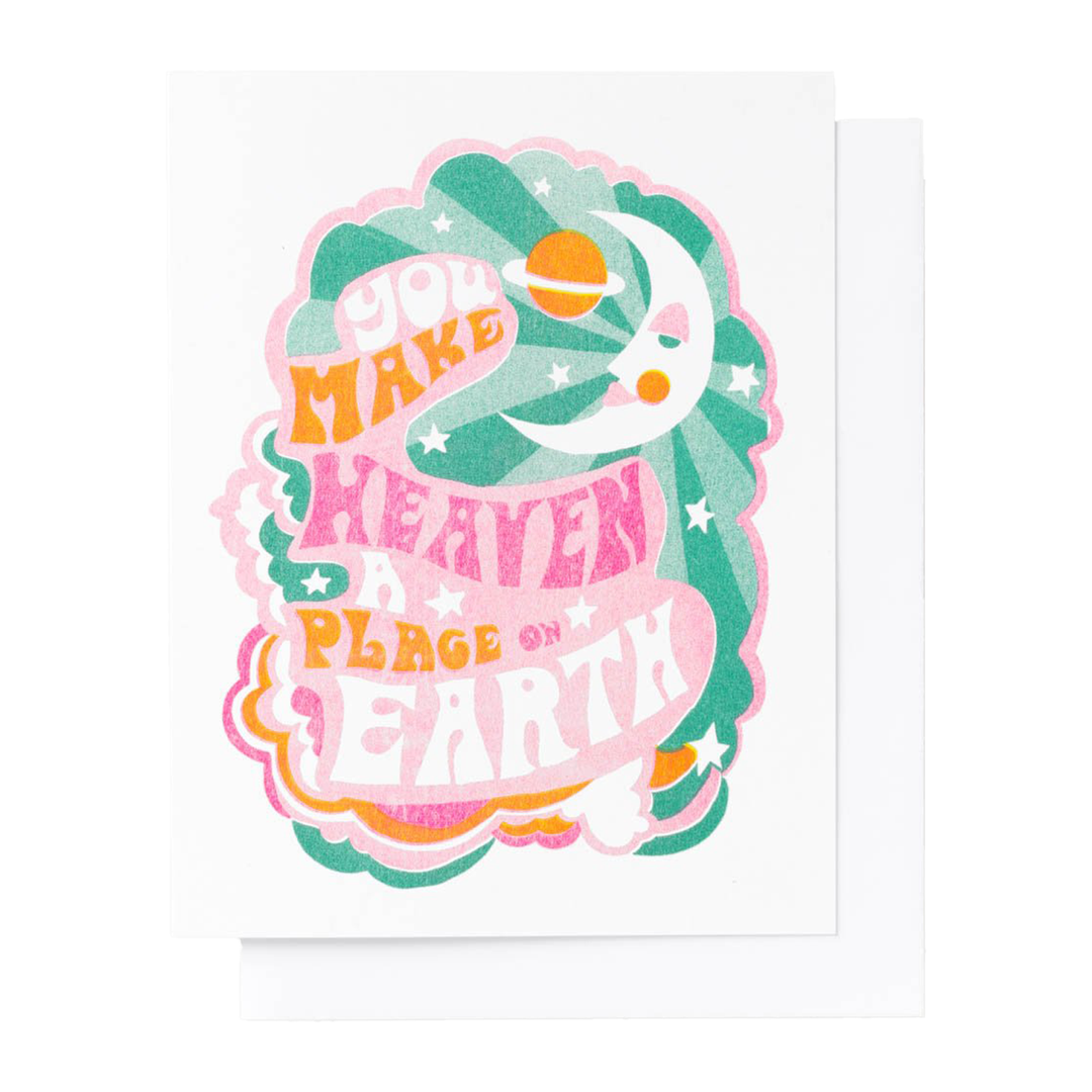 You Make Heaven A Place On Earth Risograph Card