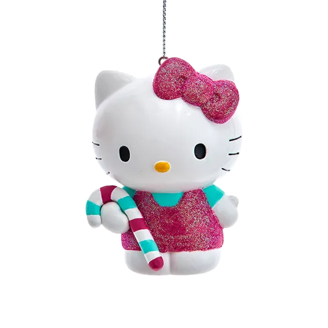 Hello Kitty Ornament - Candy Cane