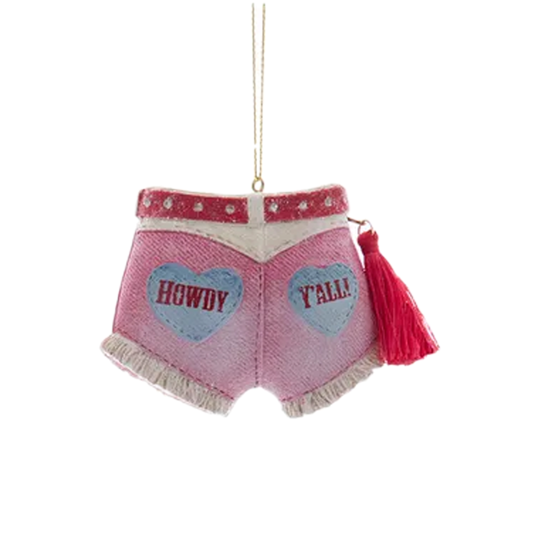 Cowboy Shorts Ornament - Pink