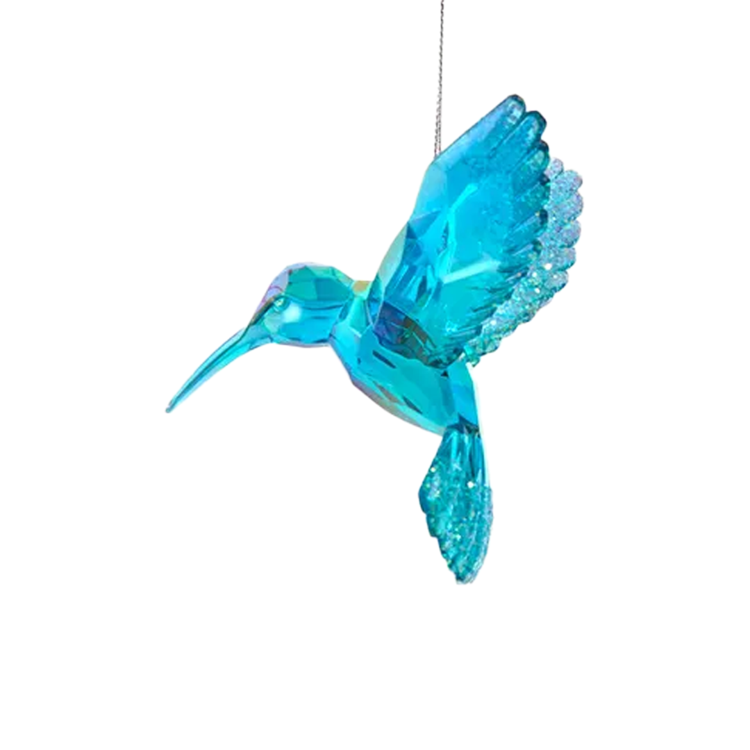 Iridescent Color Hummingbird Ornament - Green