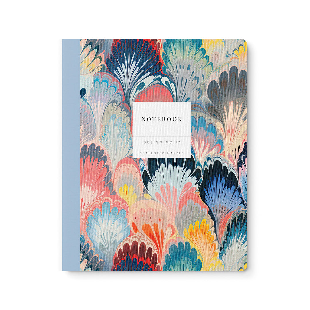 Design No.17 Scalloped Marble Notebook