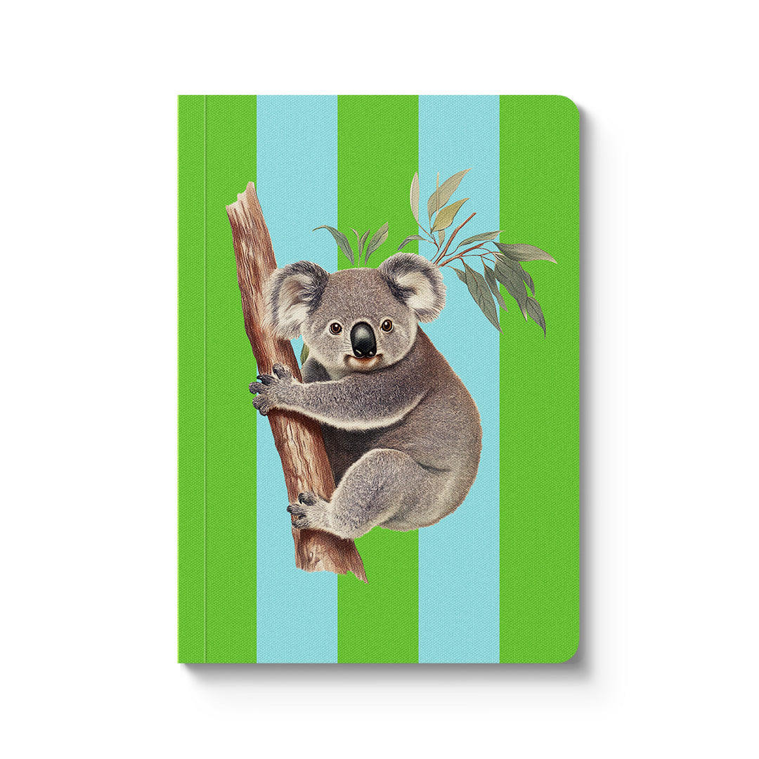Striped Koala Bound Notebook
