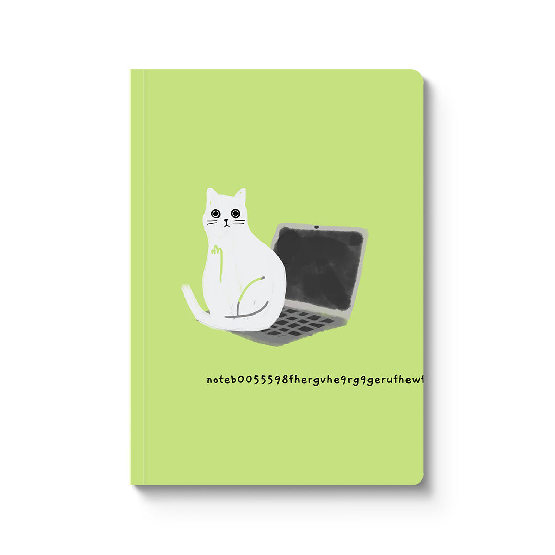 Laptop Cat Paperback Notebook