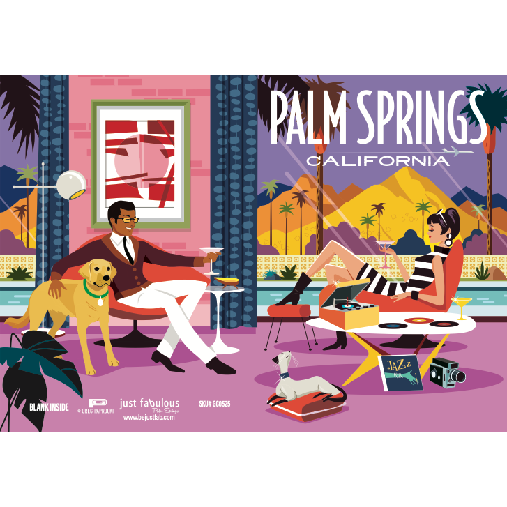 Greeting Card: Lounge Gal (Blank Inside)