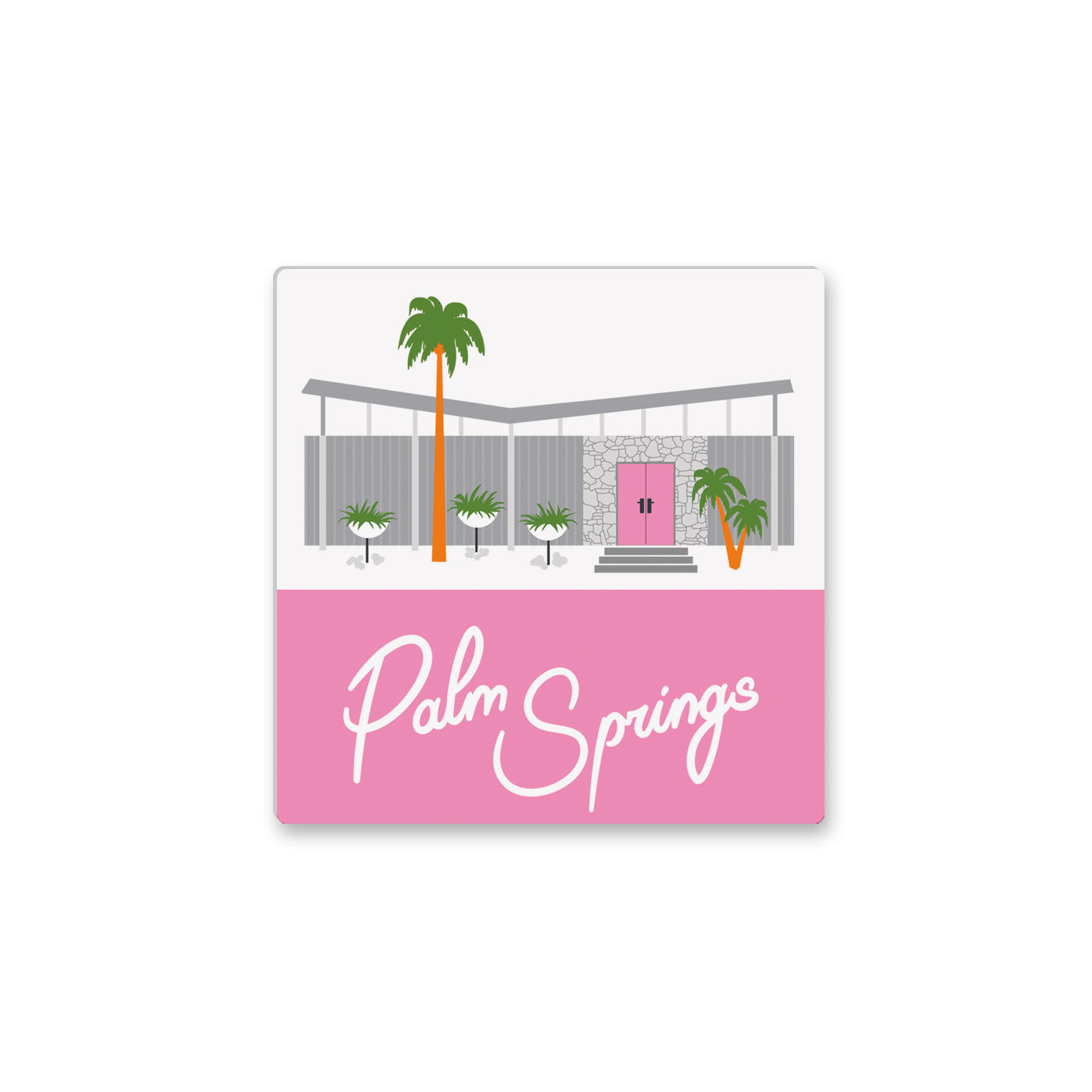 Pink Door Modern House Palm Springs Magnet