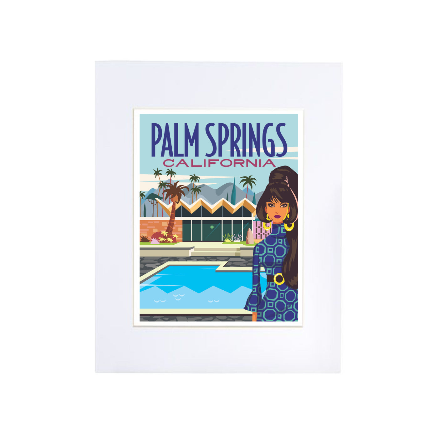 Palm Springs Mod Gal Print 13" x 19" (Unframed)