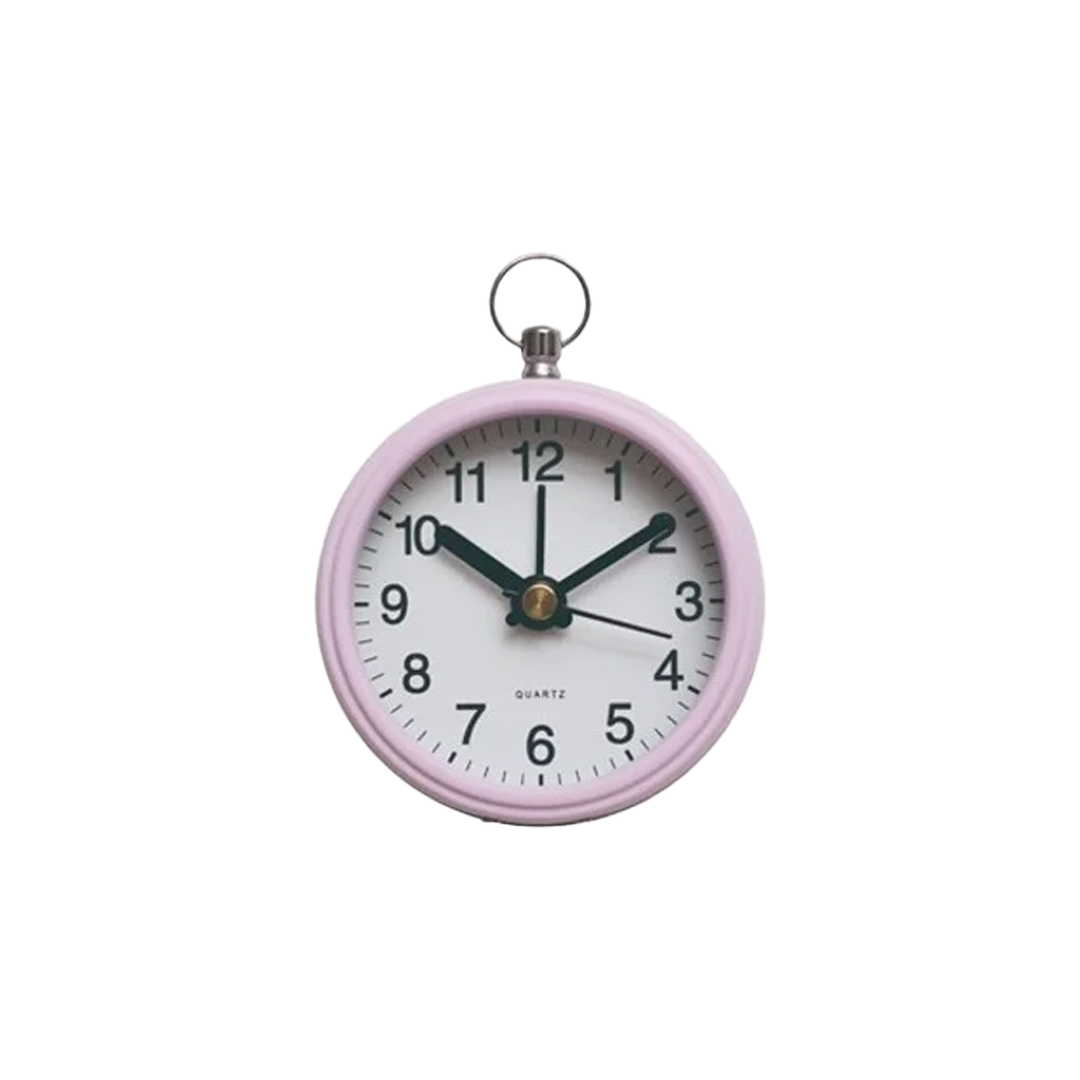 Metal Alarm Clock With Magnet - Pink