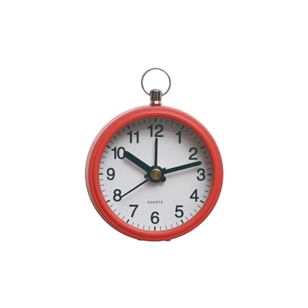 Metal Alarm Clock With Magnet - Red