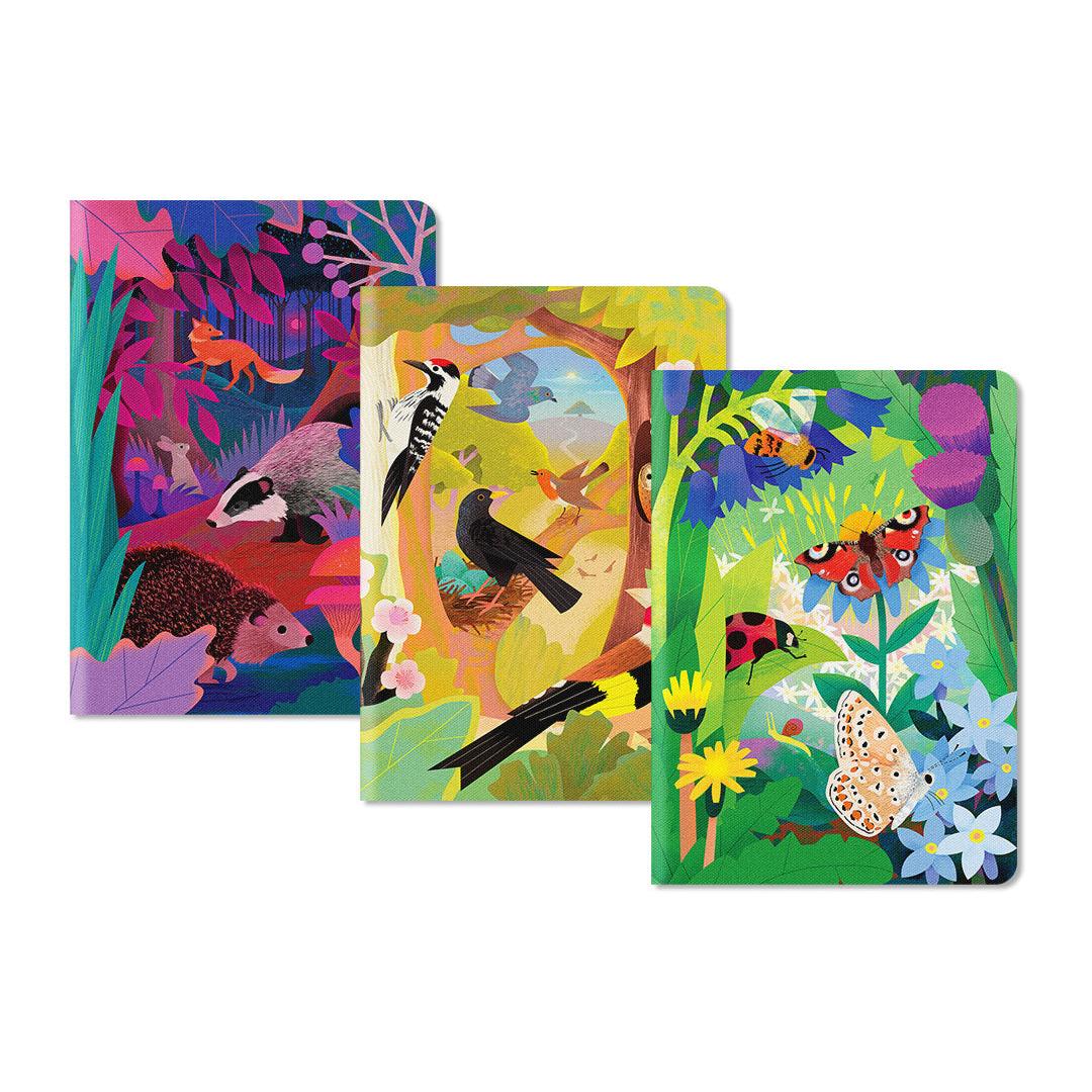 British Wildlife | 3 Pack of Stitched Notebooks
