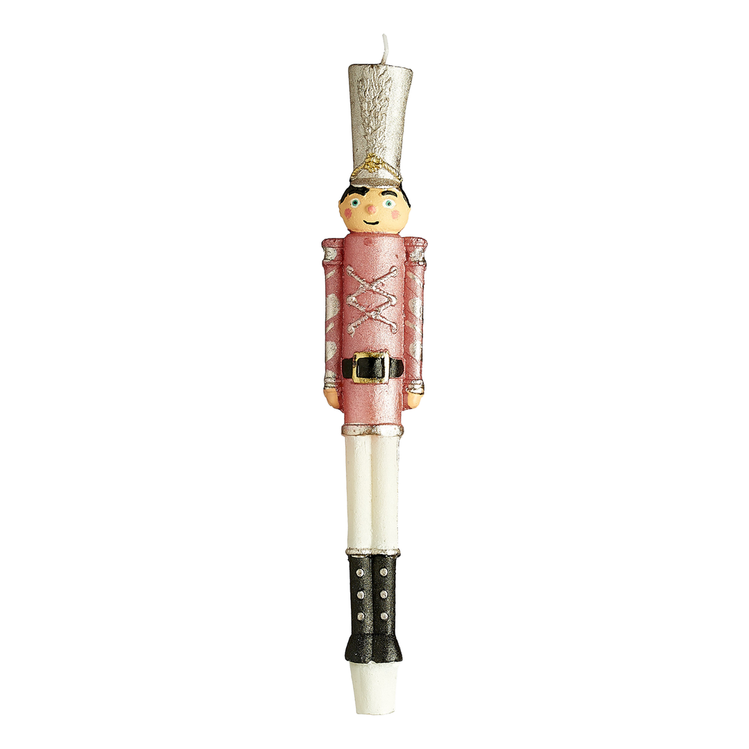 Holiday Soldier Candle - Pink