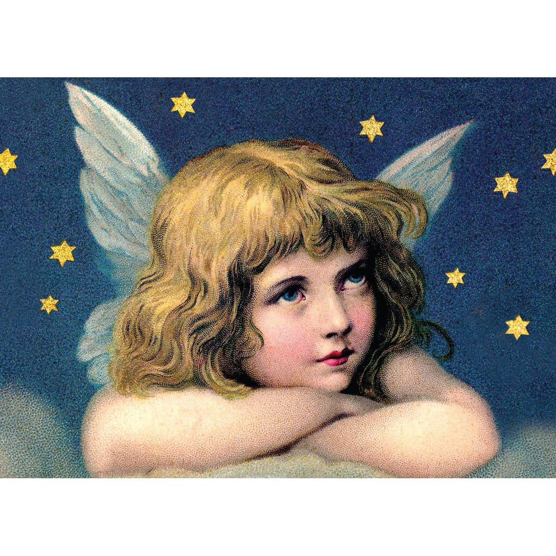 Angel With Stars Holiday Card