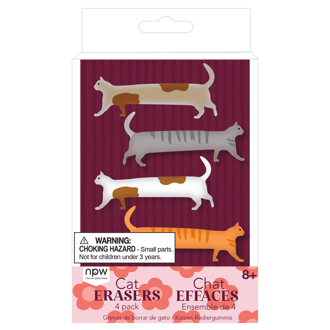 Cat Erasers - 4 Pack