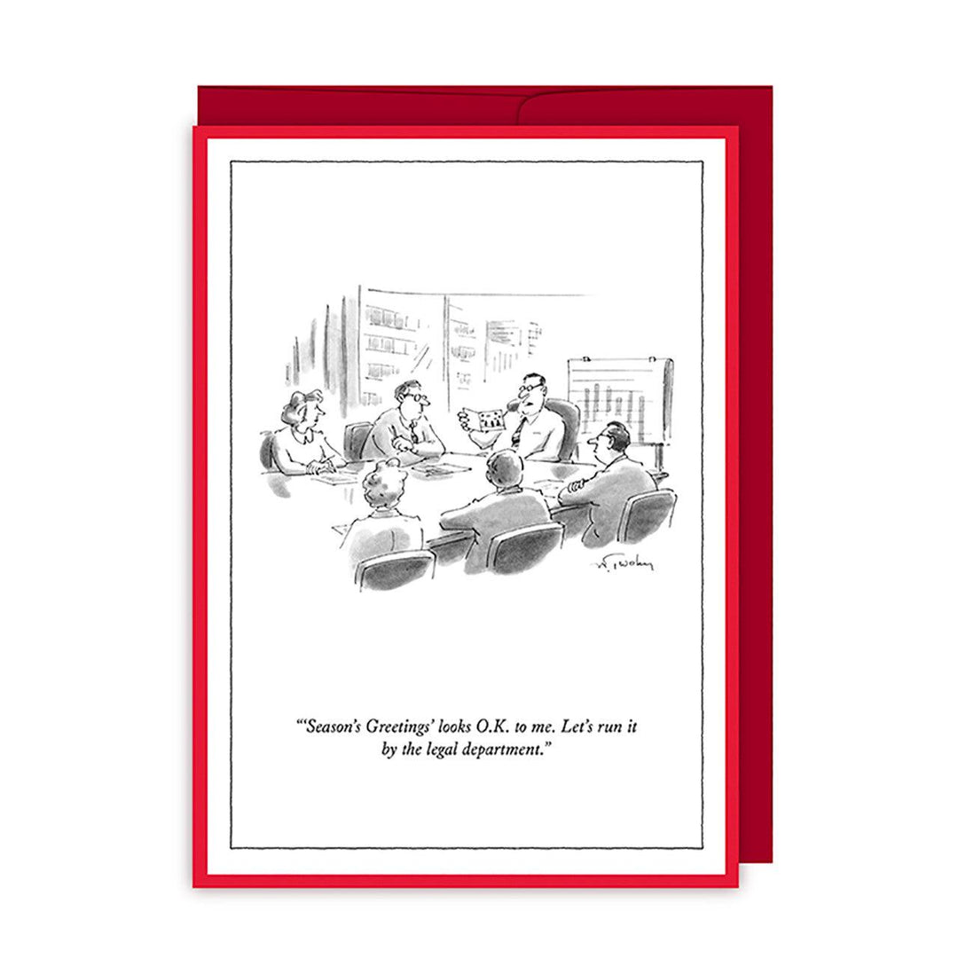 Let's Run It By Legal Holiday Card