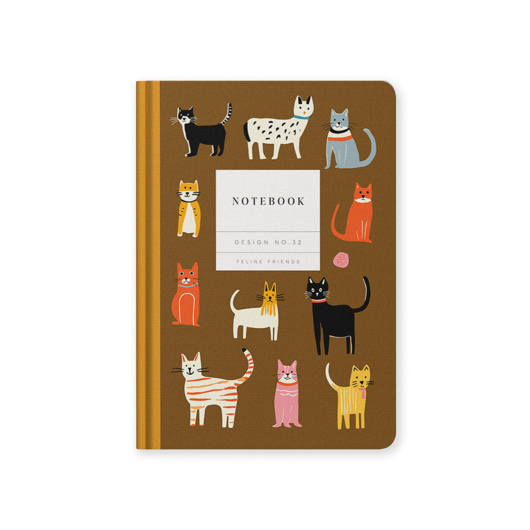 Design No.32 Feline Friends Hardback Notebook