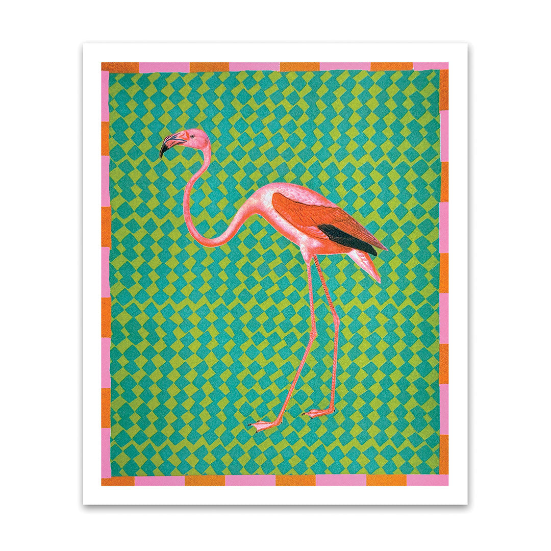 Flamingo Riso Print